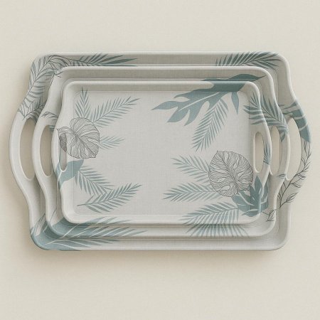 صينيه اكرلك مستطيل ملون